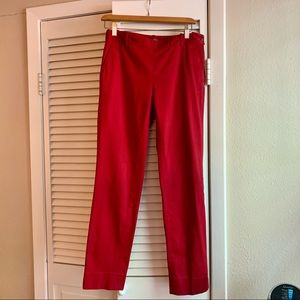 Ralph Lauren Red Side Zipper Pants Size 4